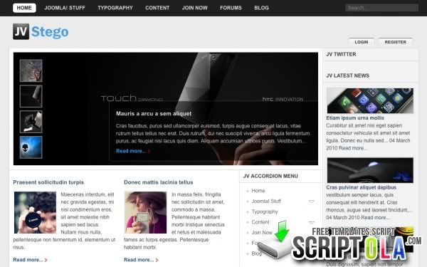 JV Stego – media joomla template