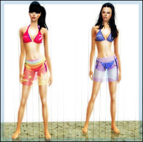 одежда -  The Sims 2. Женская одежда: Купальники - Страница 9 1-8