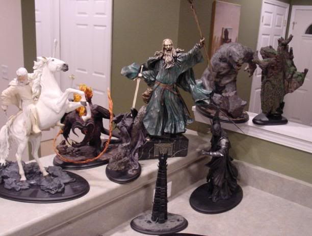 bronze statue of gandalf