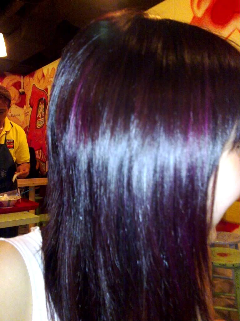 Black Hair With Purple Highlights. You can also simmer a half a cup of